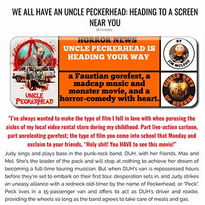 WE ALL HAVE AN UNCLE PECKERHEAD: HEADING TO A SCREEN NEAR YOU